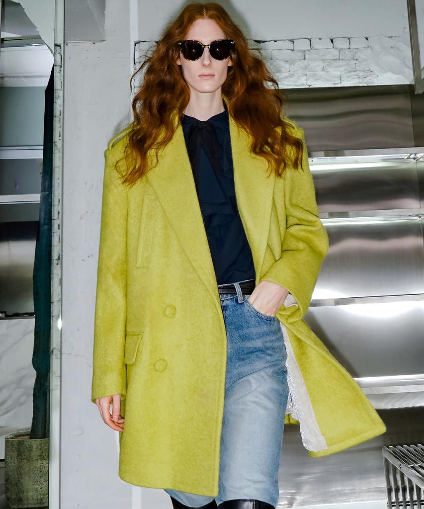 Untage Mohair Alpaca Wool Peacoat (Unisex)_Uth-Fc13