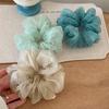 Hair Tie for Women, High Elastic Mesh Fabric Hair Rope, Plaid Pattern Lightweight Soft Half-Tied Updo Ponytail Holder, Korean Style Hair Accessory