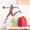 Creative Puzzle Basketball Player Wall Sticker Self-Adhesive for Kids Bedroom Wall Decoration