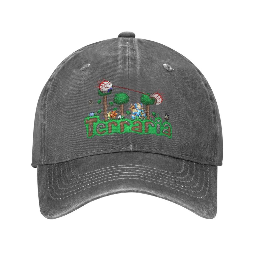 Terraria Game Logo Casual Baseball Cap  Hunting Camping Trucker Hat Summer Wholesale Unisex Women Street Style Snapback Cap