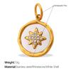 18K Gold Inlaid Stainless Steel Moon Heart Necklace & Bracelet Accessories with Diamonds