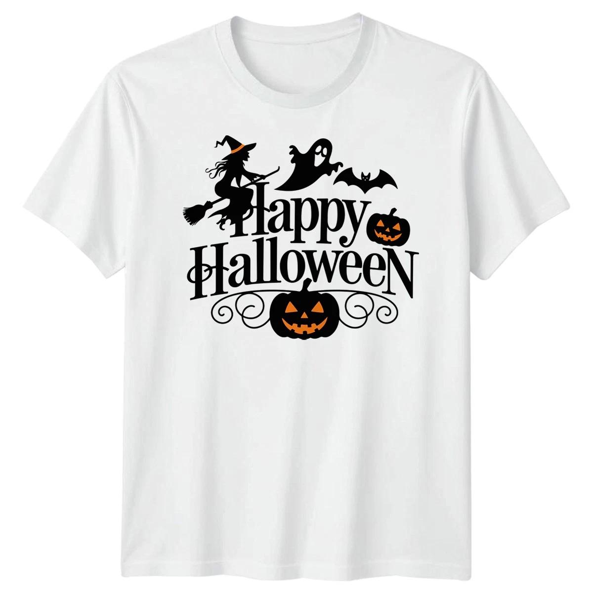 

Happy Halloween T-Shirt Funny Pumpkin Tee Party Fall Outfit For Adults & Kids 4XL