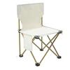 Camping Klappstuhl Eisengestell Oxford-Gewebe Tragbarer Outdoor-Hocker für Freizeit Strand Picknick Beige