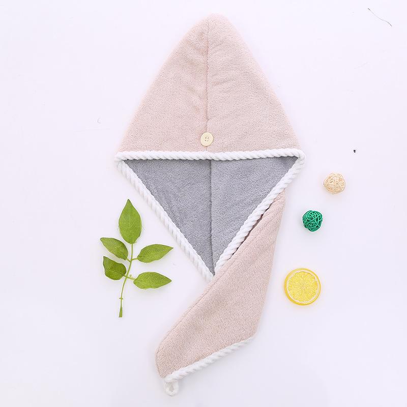 

Милая шапочка для сушки волос из кораллового флиса, двухслойная, утолщенная, взрослая и детская, с окантовкой, супервпитывающая и быстросохнущая шапочка для душа 22*65 cm светло-коричневого