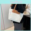 Chic Street Style Large Tote Bag For College Students With Soft Medium Structure