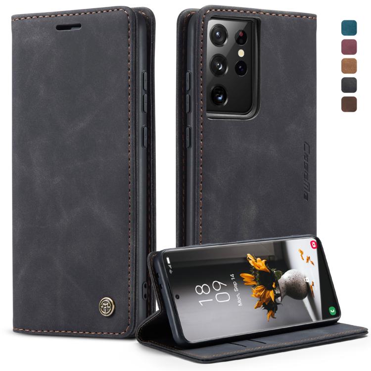 

For Samsung Galaxy S21 Ultra 5G CaseMe 013 Multifunctional Horizontal Flip Leather Case with Holder & Card Slot & Wallet For Samsung Galaxy S21 Ultra 5G чёрный