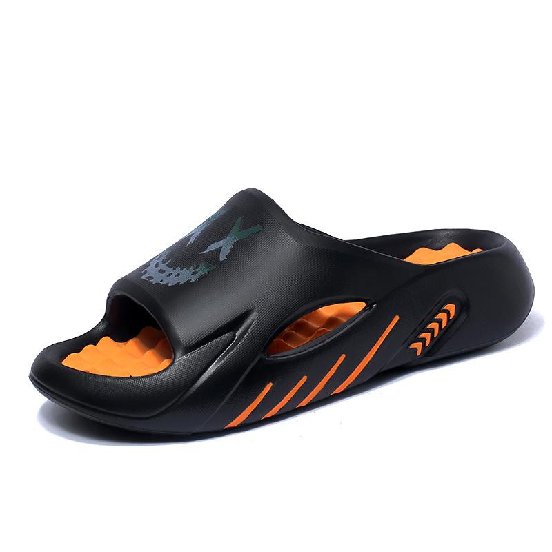 Slippers Men's Summer Home Indoor, Foot Massage Flip-flops Outside Wear Non-slip Fashion Sports Large Size Beach A Word Drag