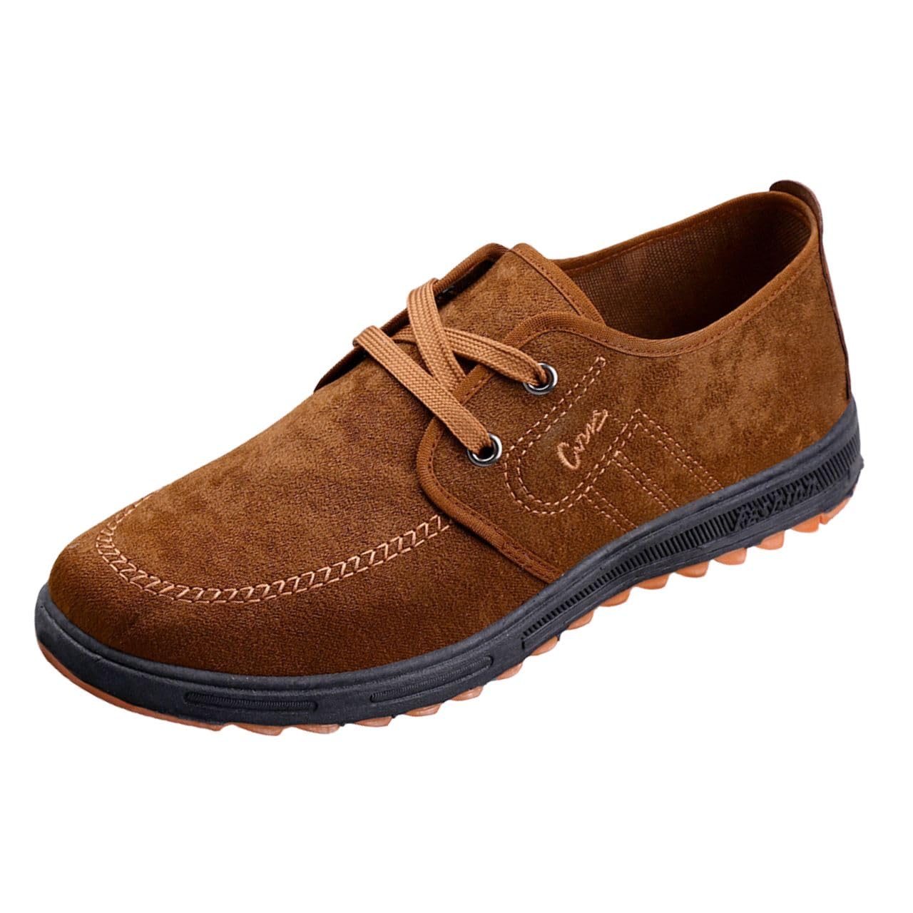 

Comfort Suede Casual Easy to Walk Simple and Stylish Japanese Shoe Men s Lace-Up Shoes, Low-Top Suede, Lightweight, in, (Brown, Size, Adult, Numeric,