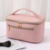 Large Capacity Travel Cosmetics Bag with PU Leather, Portable Makeup Organizer Case