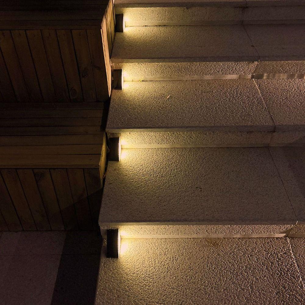 LED Solar Step Lamp Warm Light Outdoor Floor Light High Quality Stair Light  Step Deck Fence