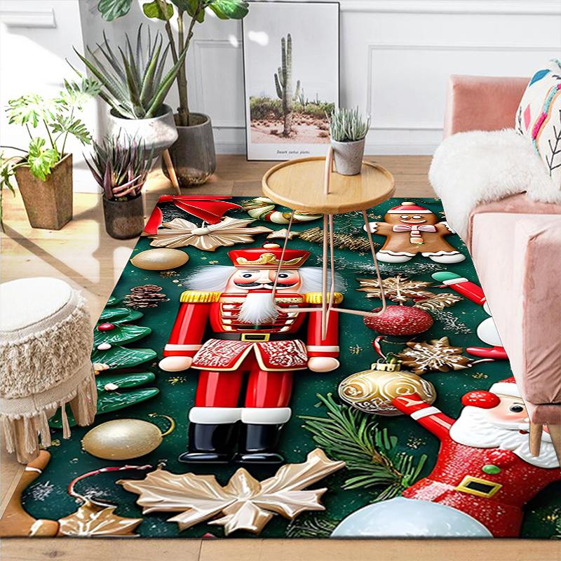 1Pc Winter Wonderland Rug Office Carpet Indoor Outdoor Doormat Nonslip Soft And Comfortable Living Room Christmas Halloween Gift D91835