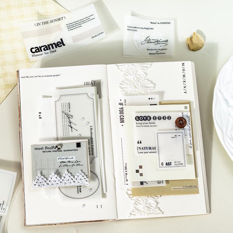 Tomato Sauce Girl Collage PET Tape: Light Painting Series DIY Decoration Stickers