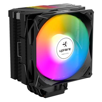 UpHere CPU-Kühler Side-Flow-Typ LGA1700 kompatibel Hohe Leistung ARGB PWM-Lüfter verbaut AURA Sync 5V 3PIN RGB 6 Heatpipes AM4 kompatibel Schwarz