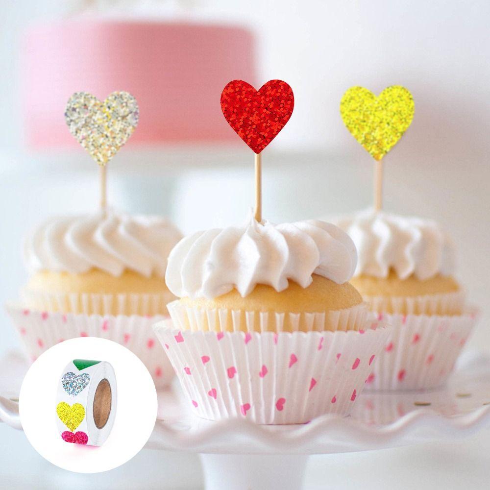 500pcs Exquisite Heart Stickers Love Reward Sticker Sealing Stickers Sealing Label  Valentine's Day