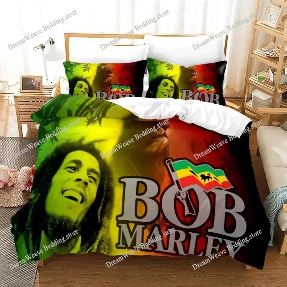 3D Print Bob Marley Duvet Cover Sets Music Legends Jamaica Singer Comfortable Bedspreads Queen King Size Polyester Bedding Sets9