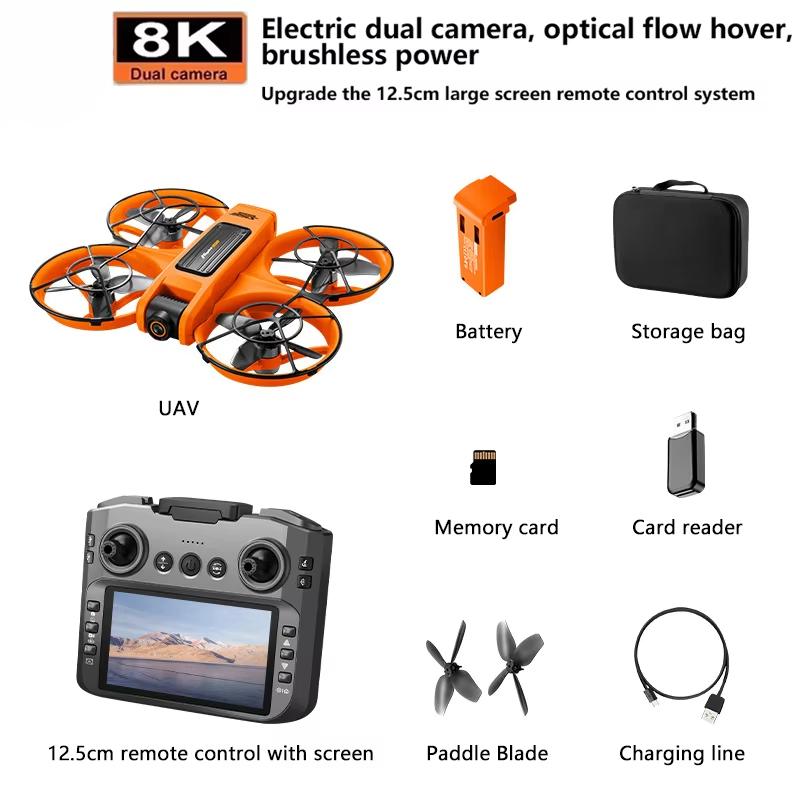 S156 RC MINI Drone 8K WIFI FPV ESC HD Aerial Photography RC Aircraft Brushless Obstacle Avoidance Dual Camera Quadcopter Toy Gift