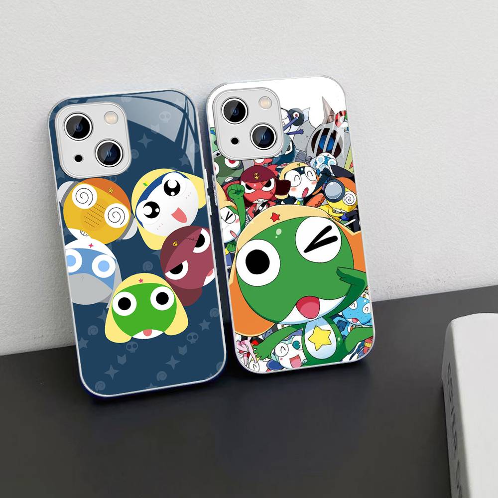 Keroro Frog Cool Gunsou Sergeant Tempered Glass For Iphone 14 13 12 11 Pro Mini XS MAX 14Plus X XS XR Fundas