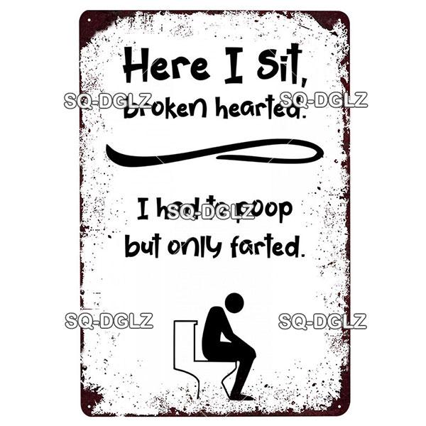 [SQ-DGLZ] Badezimmer-Metallschild, Vintage-Metallplakette, Anzeigetafeln, Dekor für Pub, Bar, Zuhause, Wanddekoration, Blechschilder, Warnposter