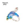 Adjustable Sewing Hook Peacock Yarn Guides Knitted Ring Sewing Accessories Crochet Loop Open Ring