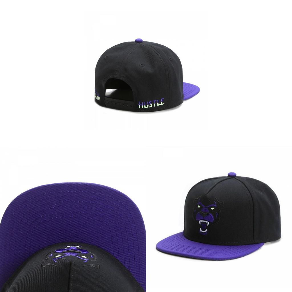 Cartoon Purple Leopard Baseball Cap With Embroidery For Summer Adult Fashion Casual