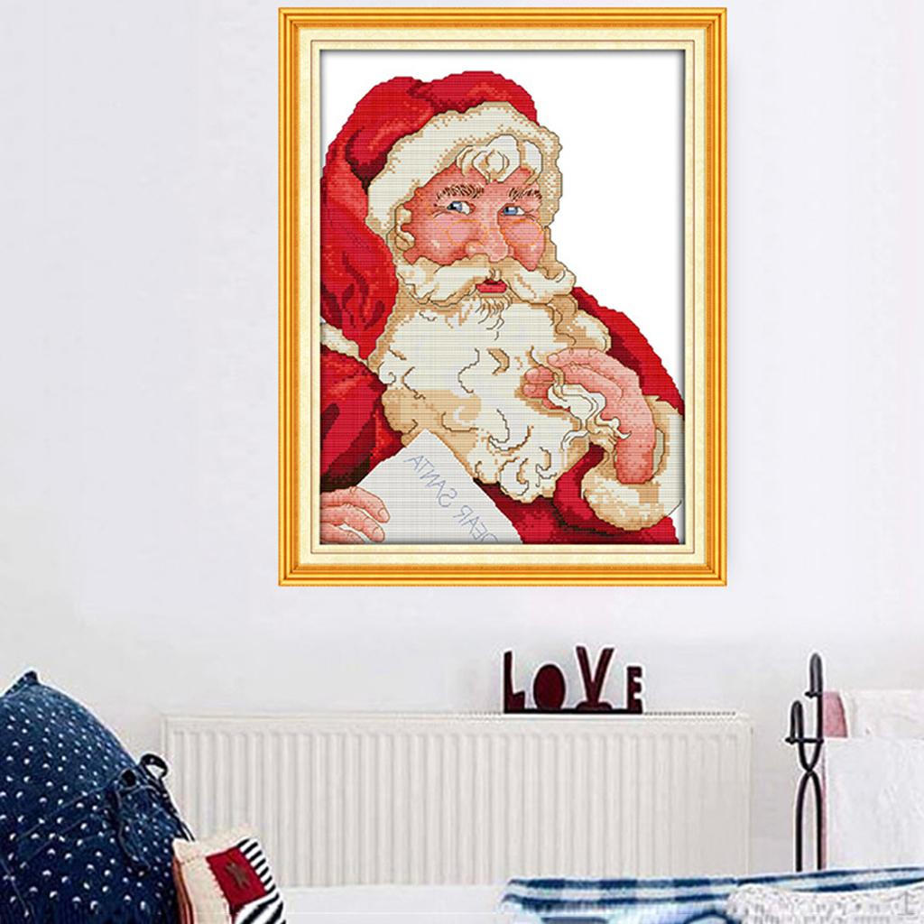

Узор Санта-Клауса Штампованный стежок Рукоделие Поделки - 11CT 40x52см