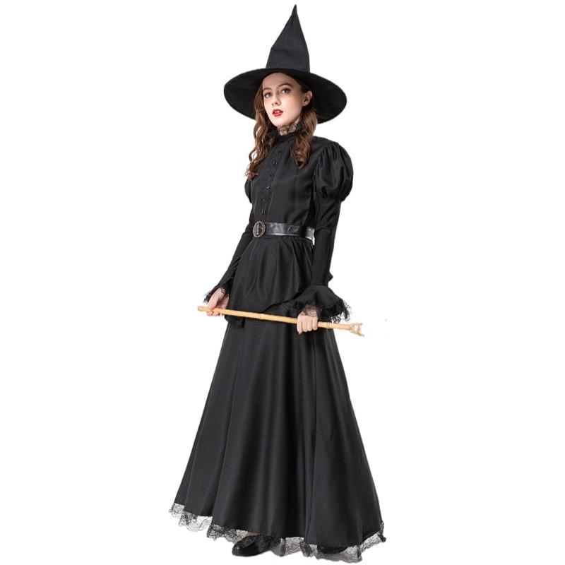 Halloweenský kostým Královna čarodějnic s čarodějnickým kloboukem a róbou