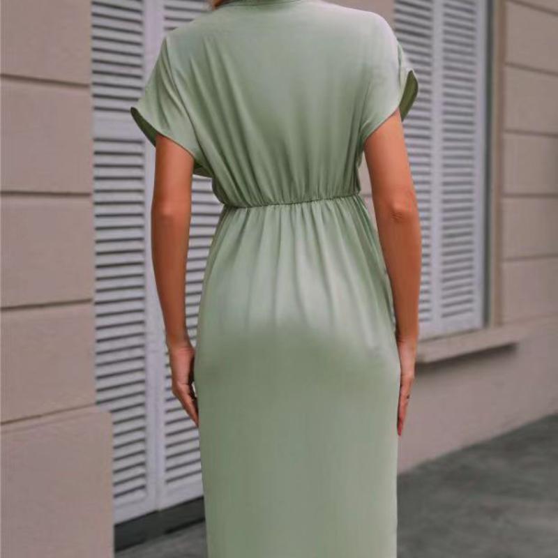 Zásadní jednobarevné šaty pro ženy v Evropě a Americe