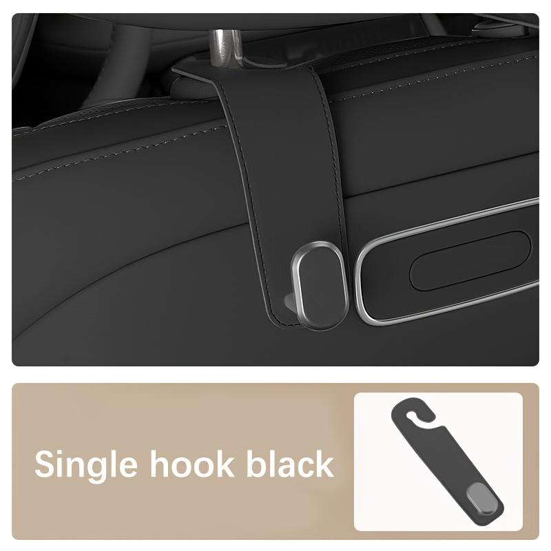 

1pc Faux Leather Multi-Functional Car Headrest Hook Metal Material Easy Installation Single Dual Storage Hanger for Vehicle Interior Accessories Single hook single чёрный