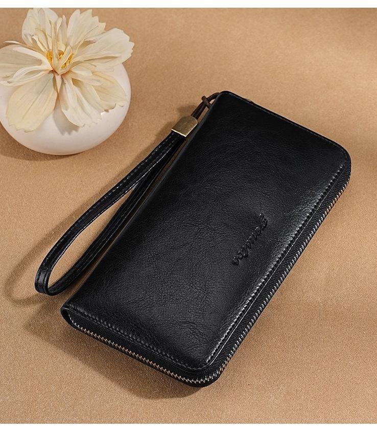Women RFID Blocking Long Wallet PU Leather Clutch Wallet Large Capacity Zipper Around Wristlet Purse Card Holder Phone Wallet