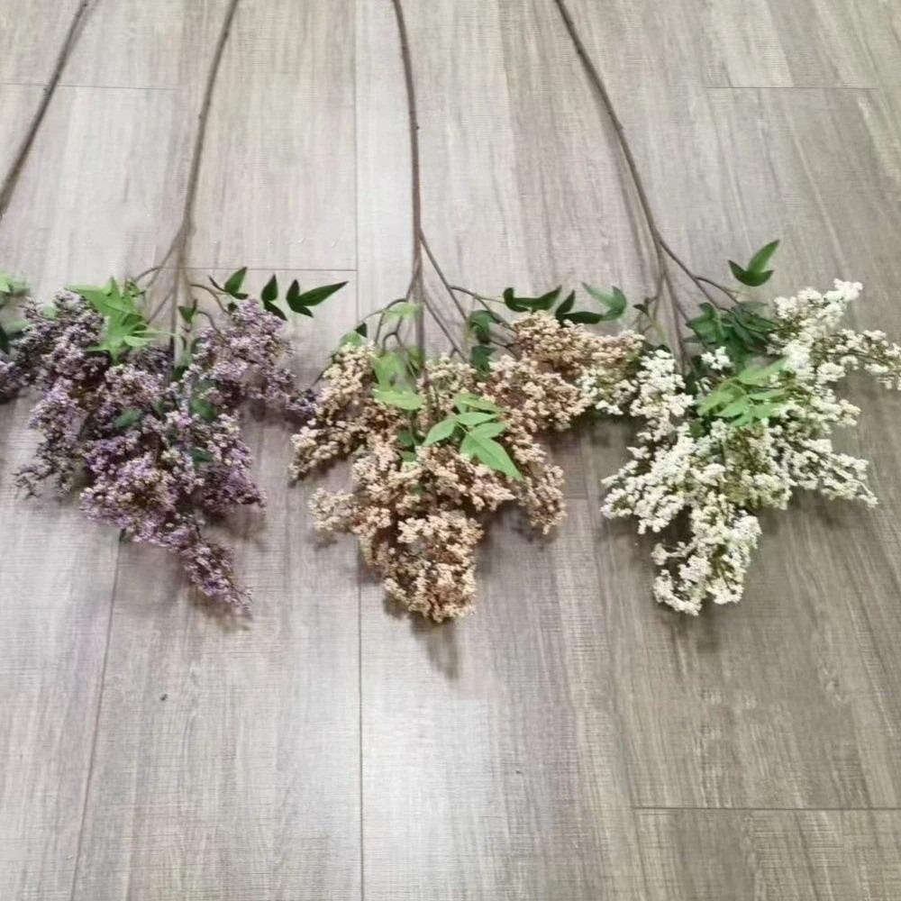 Plastic Artificial Nandina Berry Branch Small Fruit Green Plants Artificial Sophora Flower Realistic Faux Flower
