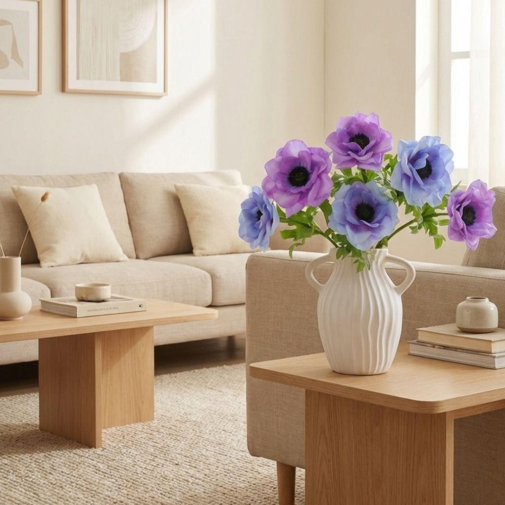 Mehrfarbige Simulationsblume Grüne Blätter Künstliche Blume Lebensechte Kunstblume Hochzeitsdekoration