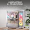 Boitier PC - CORSAIR - 3500X LXR LINK Tempered Glass Mid-Tower - 3 ventilateurs RGB a rotor inversé - Blanc