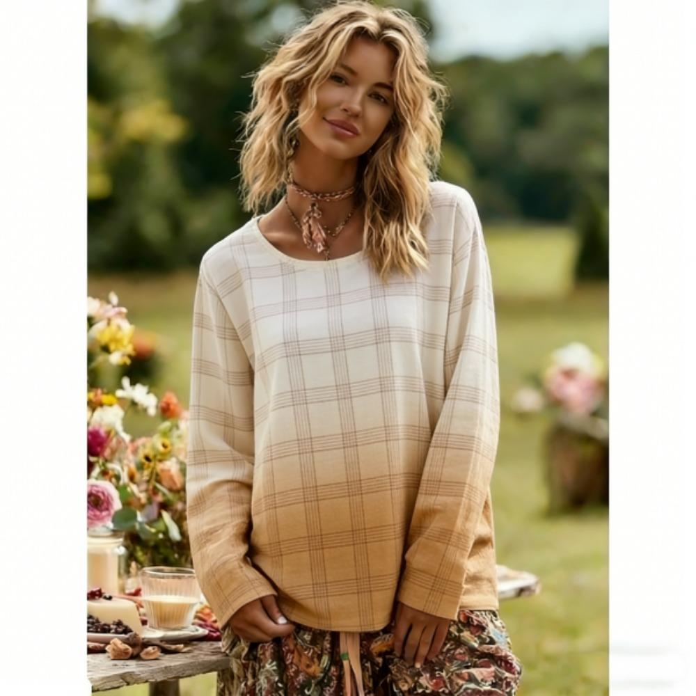 Europe and America Women's Long Sleeve T-shirt Fashion Butterfly Print Comfortable Women's Pullover Outdoor Oversized Tees Top Clothing
