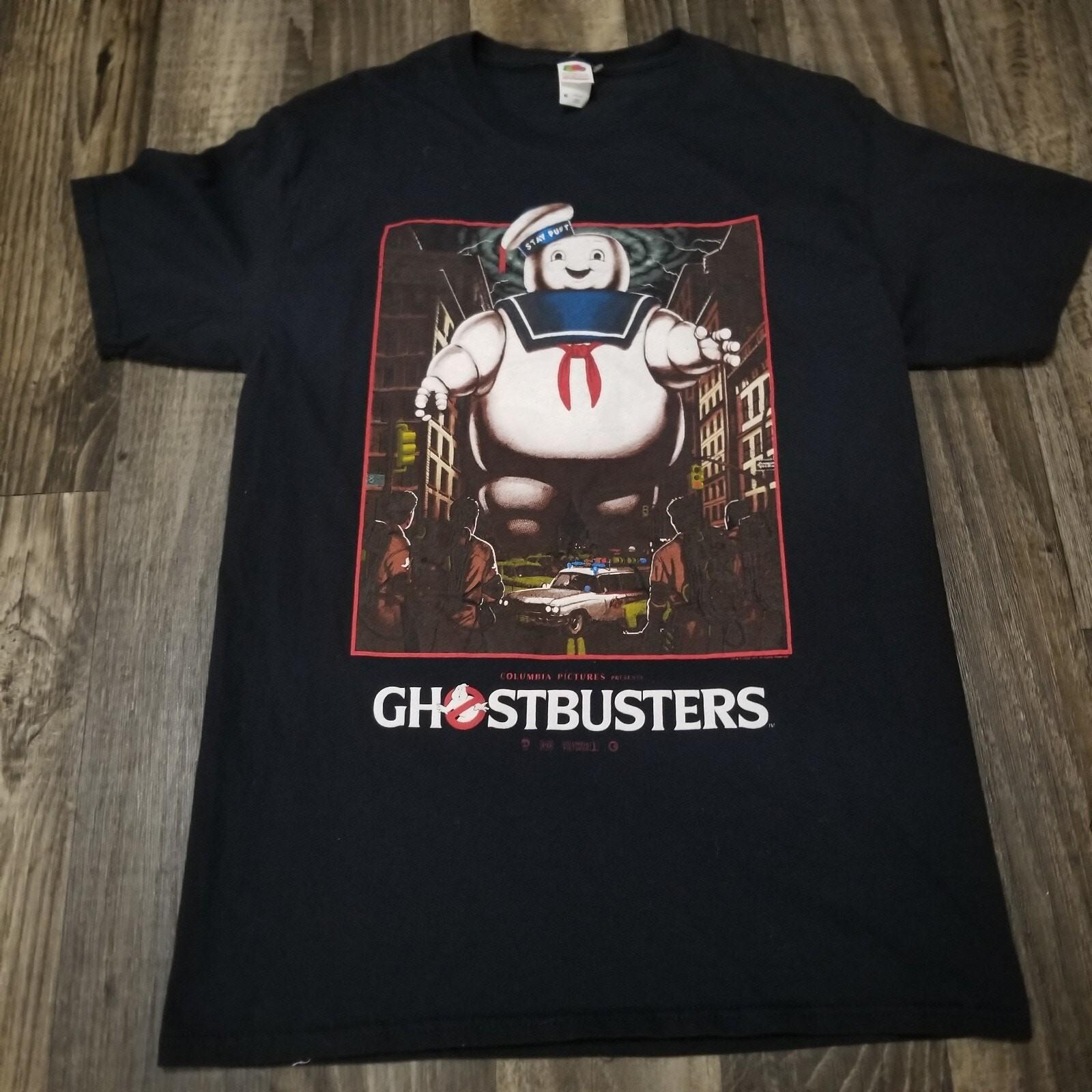 Black Ghostbusters Movie Promo Retro T Shirt Adult Mens Medium Stay Puff Unisex T-Shirt XL