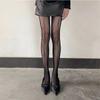 Gothic Lolita Women Geometric Hanging Thread Jacquard Tights JK Punk Mesh Breathable Sexy Retro Hollow Out Fishnet Pantyhose