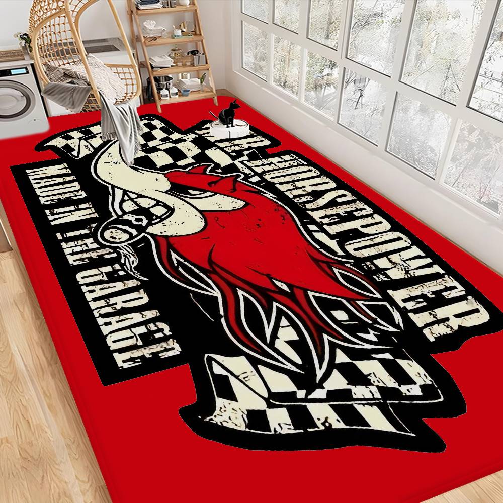 Mr H-horsepower Room Mats Retro Multiple Choice Living Room Kitchen Rug Non-Slip Welcome Rug