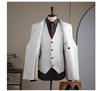 Men's High-End Double-Breasted Striped Slim-Fit Wedding & Business Suit Set