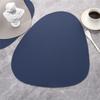 2 PCS Droplet Shape Nordic Originality Dining Table Mats Kitchen Accessories Cup Coaster Waterproof Oil Proof Leather Meal Mat