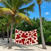 Romantic Cream Red Heart Quick Drying Bath Towel Microfiber beach towel light weight swimming camping yoga beach out