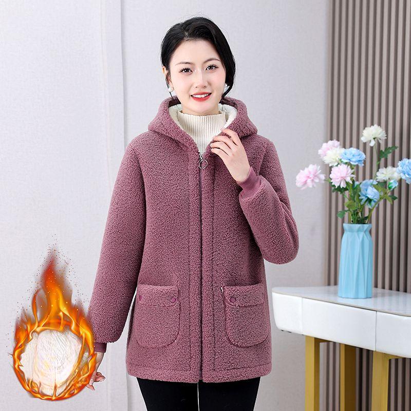 

Женская зимняя куртка плюс бархатная утолщенная в западном стиле модная для среднего и пожилого возраста стеганая куртка с капюшоном стеганая куртка стеганая куртка XL