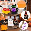 Halloween Tiered Tray Decor Set Cute Sign Ghost Halloween Theme Party For Home Decoration