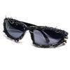 Handcrafts Gothic Sunglasses with Comfortable PC Frame Cosplay Punk Eyewears for Social Occasion Men Women Accessories