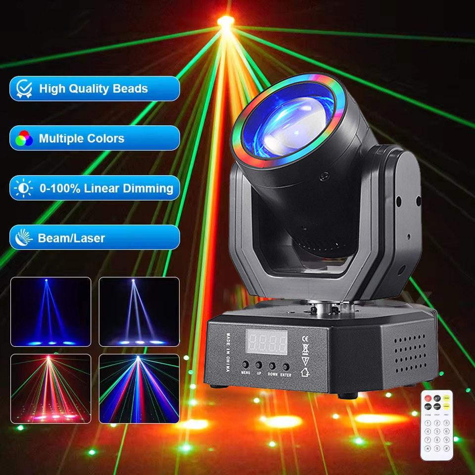 4 IN 1 Beam Effect Super Moving Head Light With Laser Stage Remote DMX Sound Control DJ Discos Show Bar Party Effect Lights