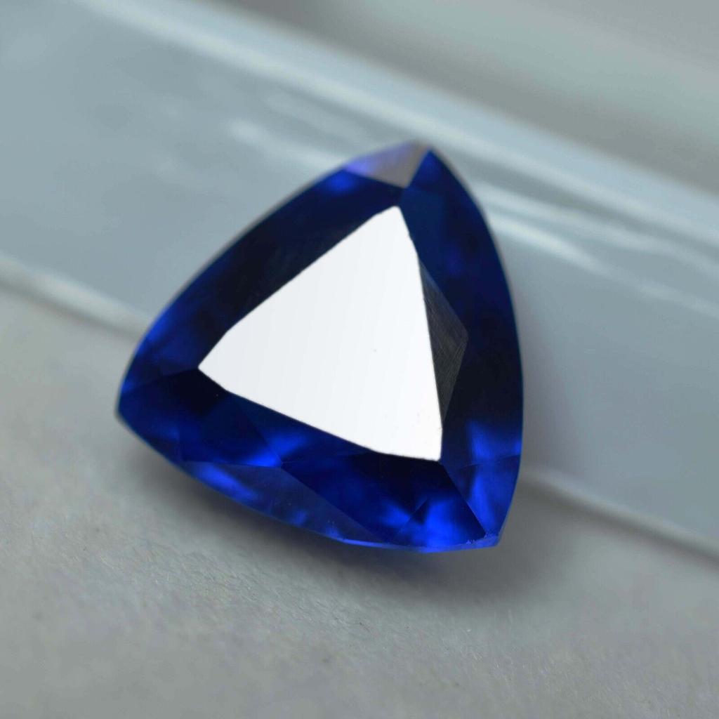Natural Blue Tanzanite Loose Gemstone Trillion Shape Color 10.10 Ct for Jewelry Making and Crafts