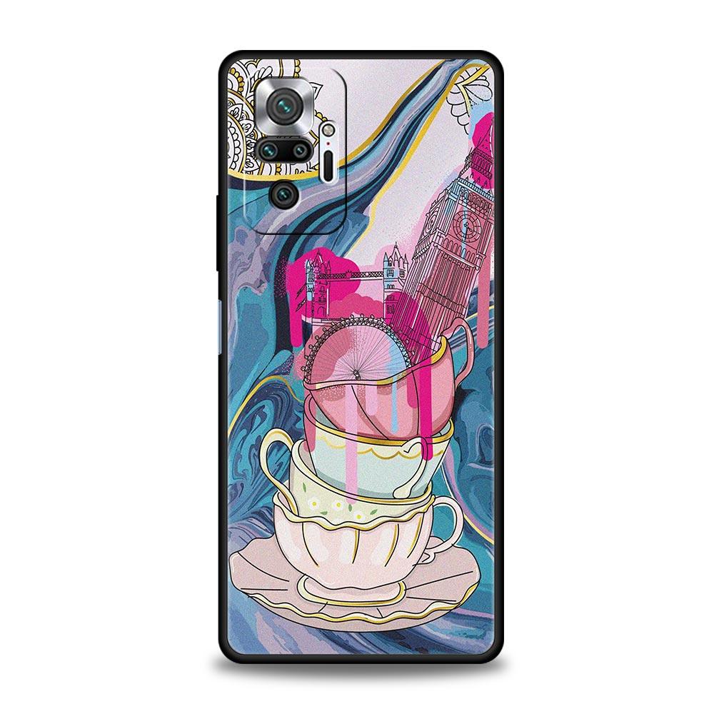 

Чехол для телефона TPU для Xiaomi Redmi Note 10 11 9 8 Pro 9S 7 8T 9T 9A 8A 9C K50 K40 игровой чехол Paris Art синяя бабочка девушка цветок Redmi 8A