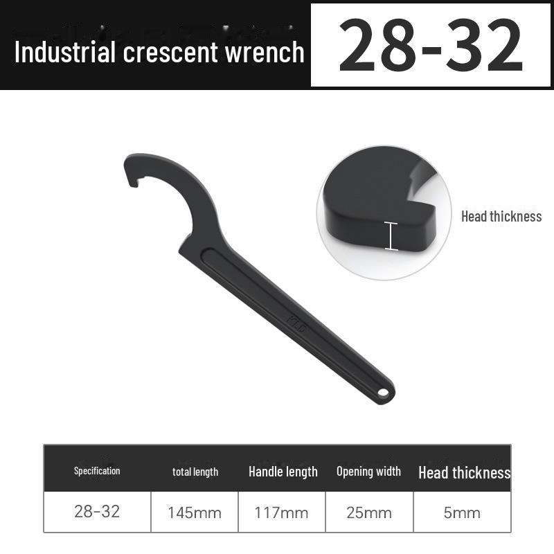 Cheie universală reglabilă în formă de semilună pentru contoare de apă - Design cu cârlig pentru absorbția șocurilor