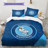 Wycombe Wanderers  Pattern Bedding Quilt Set  Home Decoration  Gift (1 * Duvet Cover + 2 * Pillowcase  Without Core)