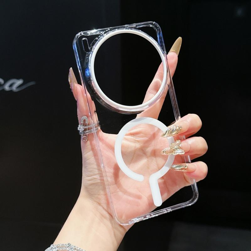 

For Vivo X200 X200s X300 Pro Ultra Mini Case Ultra-thin Simple Fantasy Transparent Question Mark Magnetic PC Anti-fall Cover vivo X200 Ultra білий