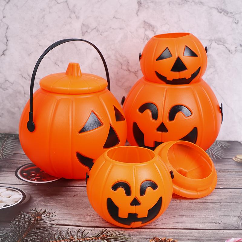 Halloween-Party-Requisiten, Kunststoff-Kürbis-Eimer, dekorieren Sie Halloween-Dekoration
