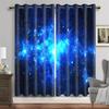 3D Purple Blue Galaxy Space Universe Stars Starry Window Curtains For Living Room Kids Bedroom Bathroom Kicthen Door Home Decor2